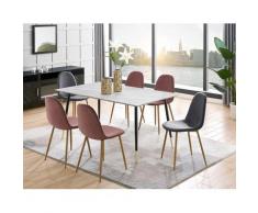 Leonique Essgruppe »Eadwine«, (Set, 5-tlg), bestehend aus Eadwine Esstisch 160 cm und 4 Eadwine Esszimmerstühlen