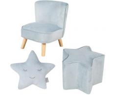 roba® Kindersitzgruppe »Lil Sofa«, (Set, 3-tlg), bestehend aus Kindersessel, Kinderhocker und Dekokissen in Sternform