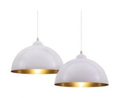 B.K.Licht Pendelleuchte »Auriga«, Design Hängelampe Hängeleuchte weiß-gold Wohnzimmer Esszimmer E27