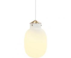 design for the people Pendelleuchte »RAITO«, Hängeleuchte, Opal Glas, Messing Applikationen