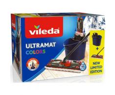 Vileda Bodenwischer-Set »Ultramat 2in1 Colors« (Set, 3-St), (Ultramat System mit 3-teiligem Stiel, Mikrofaser-Bezug, Ultramat Eimer)