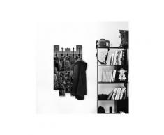 Artland Garderobenpaneel »Luftbild von Manhattan New York City USA«, platzsparende Wandgarderobe aus Holz mit 4 Haken, geeignet für kleinen, schmalen Flur, Flurgarderobe