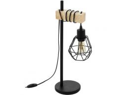 EGLO Tischleuchte »TOWNSHEND 5«, schwarz / L22 x H50 x B15,5 cm / exkl. 1 x E27 (max. 60W) / Tischlampe