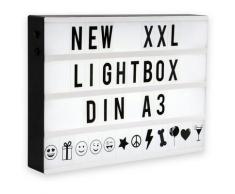 B.K.Licht LED Lichtbox, LED Lightbox XXL Lichtbox Leucht-Kasten Dekolicht LED-Schild Kino-Leuchte A3 SET