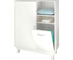roba® Highboard »Nordic, weiß«, mit Wäschekorb Made in Europe