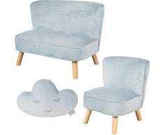 roba® Kindersitzgruppe »Lil Sofa«, (Set, 3-tlg), bestehend aus Kindersofa, Kindersessel und Dekokissen in Wolkenform