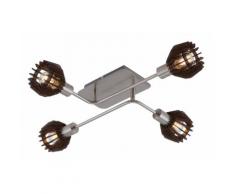 Briloner Leuchten Deckenleuchte »2854-042«, Deckenlampe / Deckenstrahler Metall Holz dimmbar