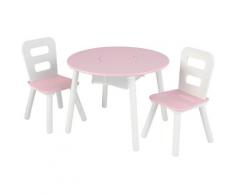 KidKraft® Kindersitzgruppe »Runder Aufbewahrungstisch«, (3-tlg)