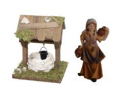 Alfred Kolbe Krippen-Zubehör »Brunnen und Figur Magd mit Krug.« (Set, 2 St)