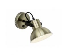 Brilliant Leuchten Ester Wandspot Schalter messing antik/schwarz