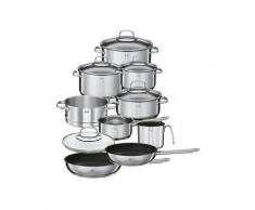 RÖSLE Topf-Set »ELEGANCE«, Edelstahl 18/10, (Set, 14-tlg), mit Glasdeckel und Innenskalierung, spülmaschinen- und induktionsgeeignet