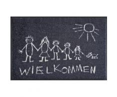 Fußmatte »Wielkommen«, wash+dry by Kleen-Tex, rechteckig, Höhe 9 mm, Fussabstreifer, Fussabtreter, Schmutzfangläufer, Schmutzfangmatte, Schmutzfangteppich, Schmutzmatte, Türmatte, Türvorleger, mit Spruch, n- und Outdoor geeignet, waschbar