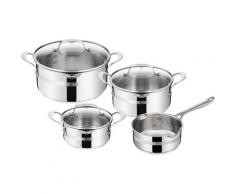 Tefal Topf-Set »E311S7 Jamie Oliver Cook Smart«, Edelstahl, (Set, 7-tlg), Edelstahl-Topfset by Jamie Oliver, alle Herdarten, Induktion