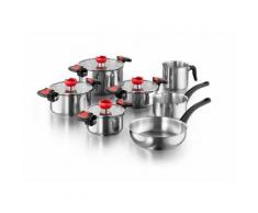 Kopf Topf-Set »Nelo 11-teilig«, Edelstahl, (Set, 11-tlg), aus Edelstahl, Induktion