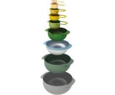 Joseph Joseph Schüssel »Nest 9 Plus«, Kunststoff, (Set, 9-tlg), platzsparend,Rührschüssel,Abtropfsieb,Sieb, Rührschüssel,Messbecher