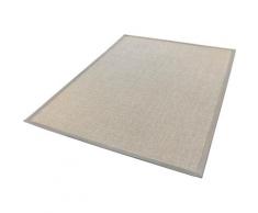 Sisalteppich »Mara S2 mit Bordüre, Wunschmaß«, Dekowe, rechteckig, Höhe 5 mm, Flachgewebe, Obermaterial: 100% Sisal, Wohnzimmer