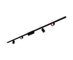 Philips Hue LED Deckenleuchte »Perifo Basis-Set Deckenleuchte 4 Spots Schwarz«, Schienensystem, Schienensystem