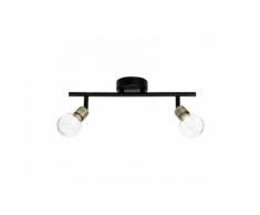 Brilliant Leuchten Deckenleuchten, Bulb Spotrohr 2flg messing antik/schwarz