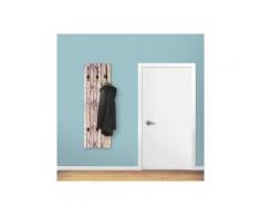 Artland Garderobenpaneel »Weißer Vintage-Hintergrund«, platzsparende Wandgarderobe aus Holz mit 5 Haken, geeignet für kleinen, schmalen Flur, Flurgarderobe