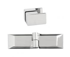 Dusbad Eckdusche »Dusbad Vital 1«, BxT: 105x82,5 cm, Einscheibensicherheitsglas, 2-tlg., Drehtür links, Breite: 1050mm, mit Seitenwand, Breite: 825mm