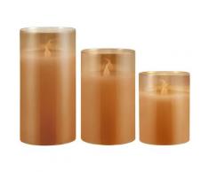 Pauleen LED-Kerze »Classy Golden« (Set, 3-tlg), Wachskerze Gold, Timer