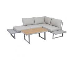 Greemotion Gartenlounge-Set »Aruba«, (Set, 11-tlg., höhenverstellbarer Tisch mit 2 Bänken und 8 Auflagen)