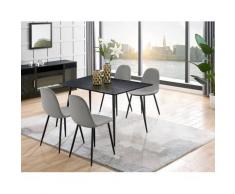 Leonique Essgruppe »Eadwine«, (Set, 5-tlg), bestehend aus Eadwine Esstisch 120 cm und 4 Eadwine Esszimmerstühlen