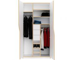 Müller SMALL LIVING Kleiderschrank »PLANE Ausstattung Nr. 2« Inklusive 3 innenliegenden Schubladen und 2 Kleiderstangen