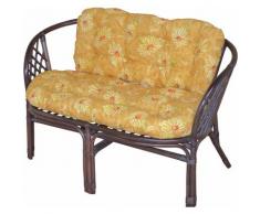 Home affaire Sitzbank, aus handgeflochtenem Rattan, mit Kissen
