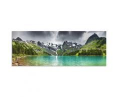 Artland Küchenrückwand »Bergsee«, (1-tlg), selbstklebend in vielen Größen - Spritzschutz Küche hinter Herd u. Spüle als Wandschutz vor Fett, Wasser u. Schmutz - Rückwand, Wandverkleidung aus Alu