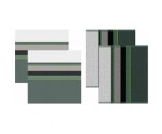 DDDDD Geschirrtuch »Rico«, (Set, 4-tlg., Combi-Set: bestehend aus 2x Küchentuch + 2x Geschirrtuch)