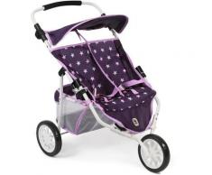 CHIC2000 Puppen-Zwillingsbuggy »Jogger, Stars Lila«, 3-Rad