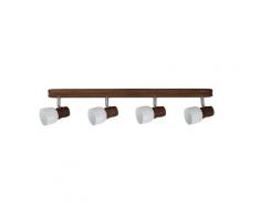 SPOT Light Deckenleuchte »Svantje«, Naturprodukt aus Massivholz, Nachhaltig mit FSC®-Zertifikat, Mit flexiblem Spotkopf, Schirm aus Metall, Passende LM E14, Made in EU
