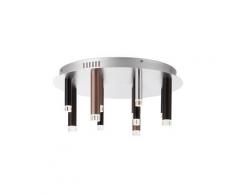 Brilliant Leuchten Cembalo LED Deckenleuchte rund 12flg braun/Kaffee
