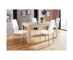 my home Essgruppe »Lynn160/Brooke«, (Set, 5-tlg), Tisch mit 4 Stühlen