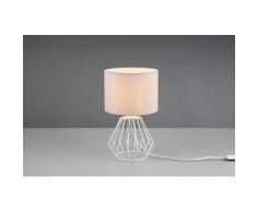 TRIO Leuchten Schreibtischlampe »Chuck«, mit Fuss in Gitter-Optik / Schirm weiß / Höhe 37cm / Ø 20cm