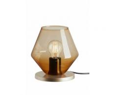 Briloner Leuchten Tischleuchte »7012-017«, Tischlampe Dekolampe mit Schalter Gold Glas Ø19cm