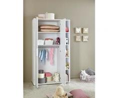 BMG Babyzimmer-Komplettset »Luis«, (Set, 4-St), Bett + Wickelkommode + 2-trg. Schrank + Wandboard