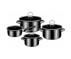 GSW Topf-Set »Profi-Black-Star«, Stahl-Emaille, (Set, 7-tlg), Induktion