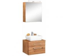 HELD MÖBEL Badmöbel-Set »Davos«, (2-St), Spiegelschrank Breite 60 cm, mit rechteckigem Waschbecken