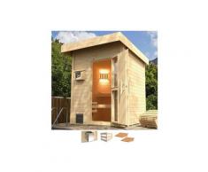 weka Saunahaus »Naantali«, BxTxH: 210 x 249 x 253 cm, 38 mm, 9 kW Bio-Ofen mit ext. Steuerung