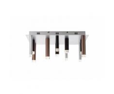 Brilliant Leuchten Cembalo LED Deckenleuchte eckig 12flg braun/Kaffee