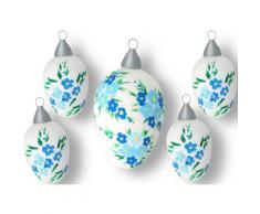 Krebs Glas Lauscha Osterei »Blüten« (Set, 5 Stück)