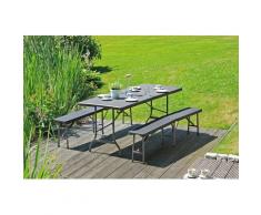 Garden Pleasure Bierzeltgarnitur »Ventana«, 3-tlg., 2 Bänke, Tisch, Kunststoff