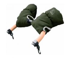 Heitmann Felle Kinderwagen-Handwärmer »Eisbärchen«, Handmuff für den Kinderwagen, Handschuhe mit praktischen Druckknöpfen zur Befestigung, warm und weich