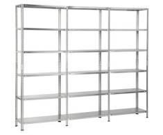 SCHULTE Regalwelt Regal »Grund- und 2x Anbauregal«, 2000x2400x500 mm, verzinkt, 18 Böden