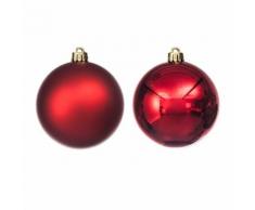 Weihnachtskugeln aus Kunststoff, marsala, 10 cm Ø, 4 Stück
