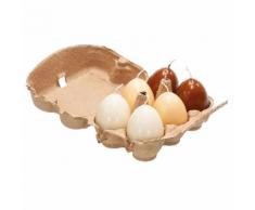 Eierkerzen Natur, 6 Stück