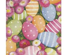 Papierservietten Ostereier und Blumen, 33 x 33 cm, 20 Stück