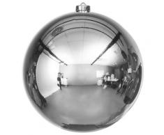 Weihnachtskugel aus Kunststoff, silber, 20 cm Ø